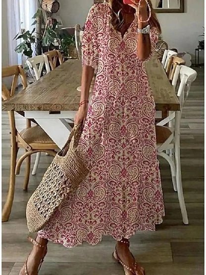 Adriana | Flowing Bohemian Maxi Dress