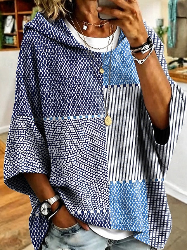 Marguerite | Colorful Check Hooded Pullover