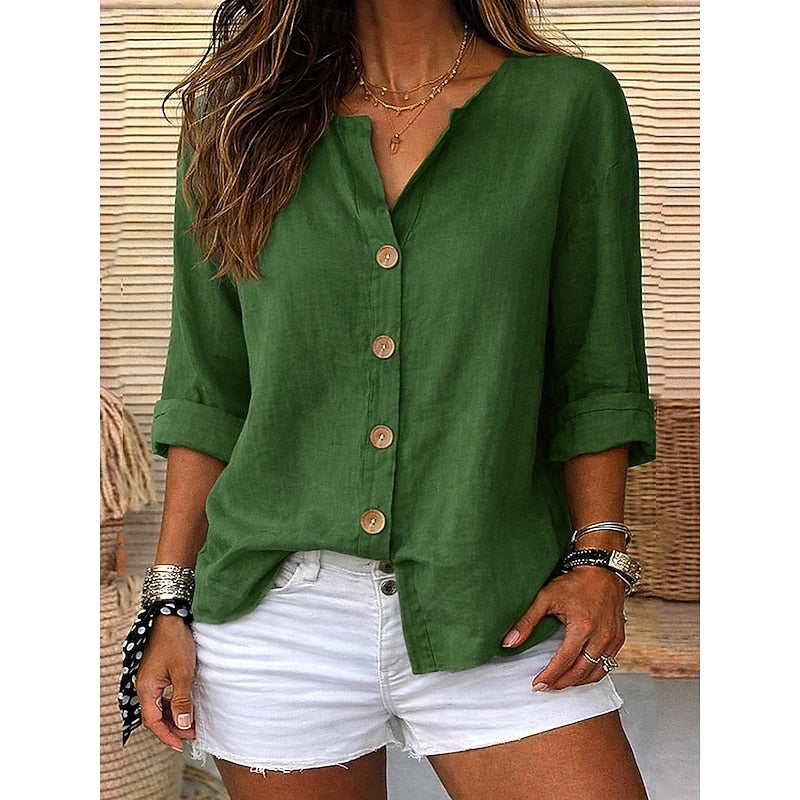 Rosalie | Relaxed Button-Front Blouse