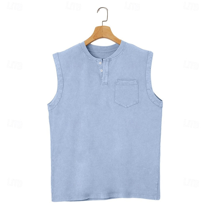 Carson | Classic Button Pocket Tank Top
