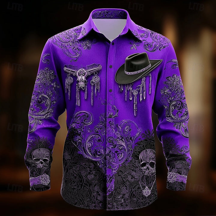 Wyatt | Western Halloween Skull Shirt