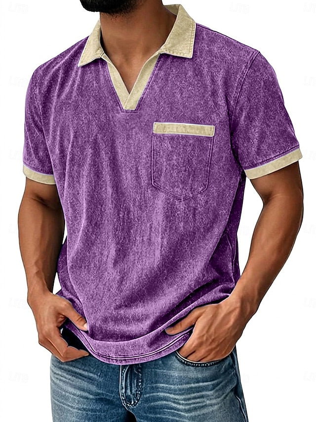 Steven | Men's Acid Wash Cotton Polo