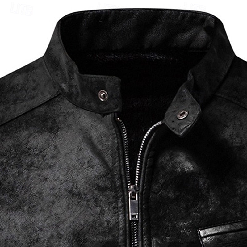 Hudson | Classic Stand-Collar Biker Jacket