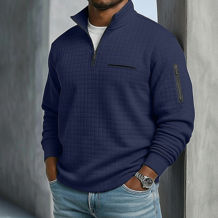 Preston | Textured Quarter-Zip Pullover