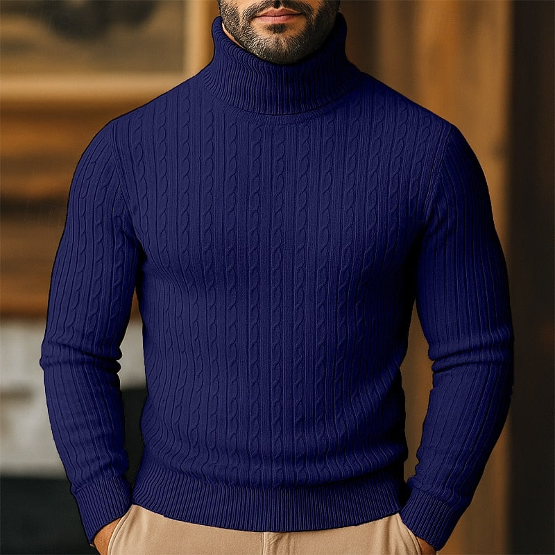 Curtis | Cable Knit Turtleneck Sweater