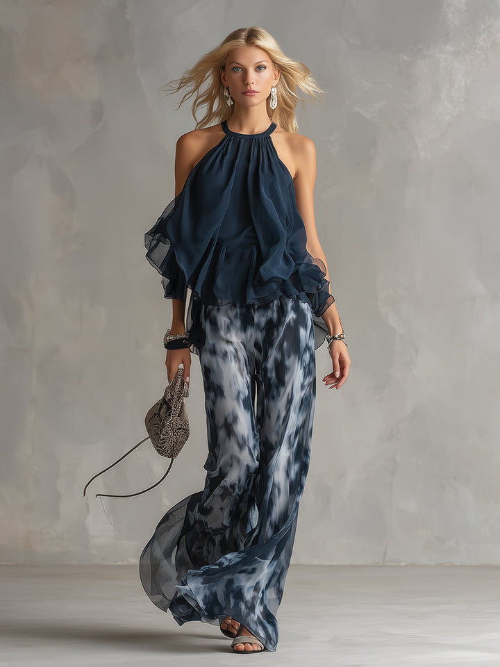 Beatrix | Flowing Halter Two-Piece Set
