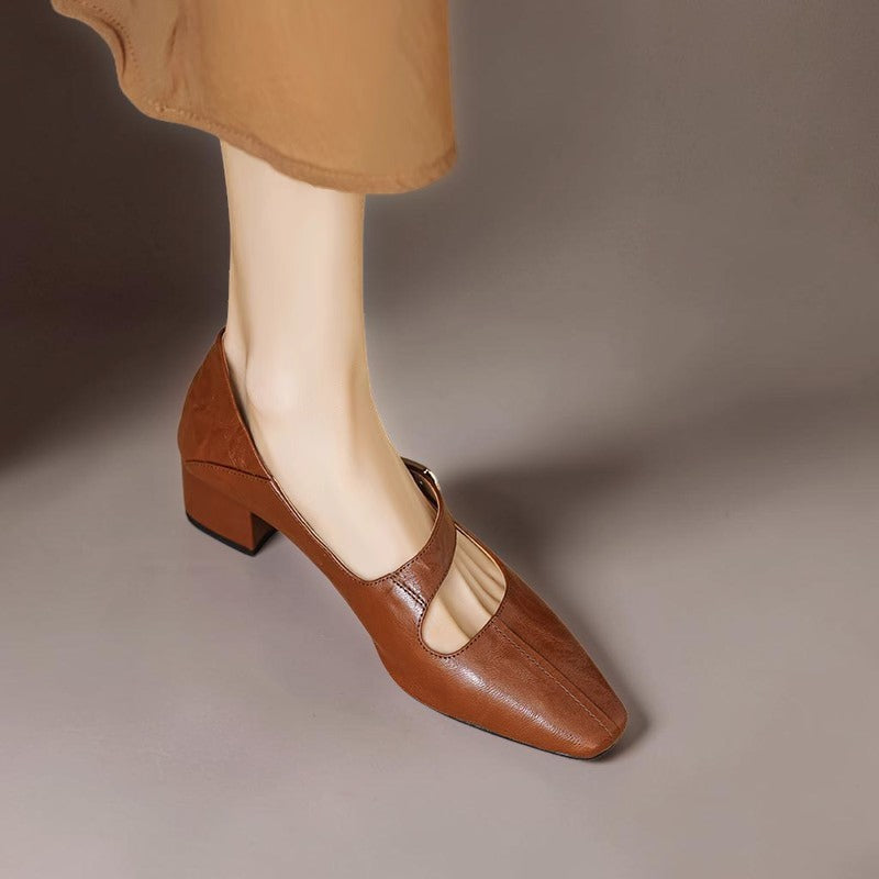 Lenore | Refined Square-Toe Mary Jane Pumps