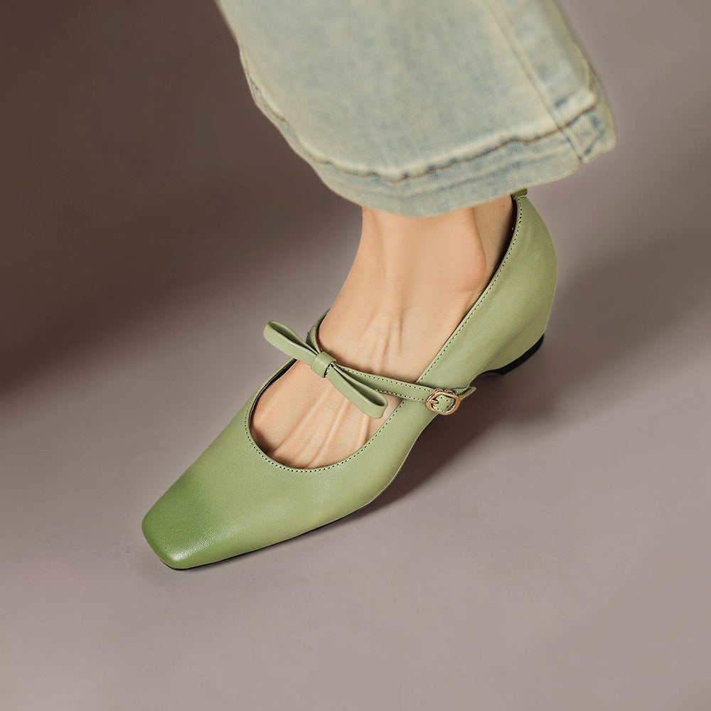 Bethany | Bow-Strap Mary Jane Pumps