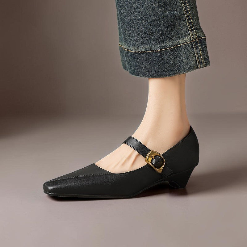 Natalie | Buckled Mary Jane Heels