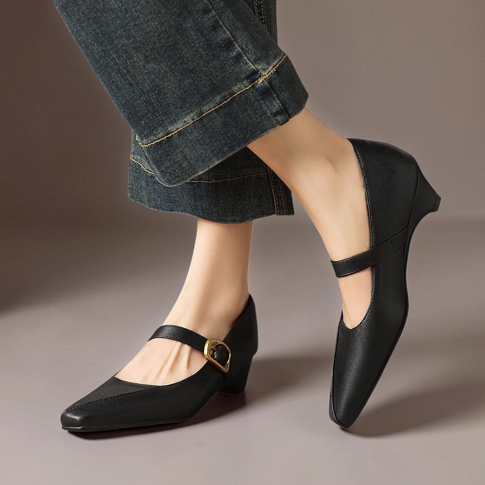 Natalie | Buckled Mary Jane Heels