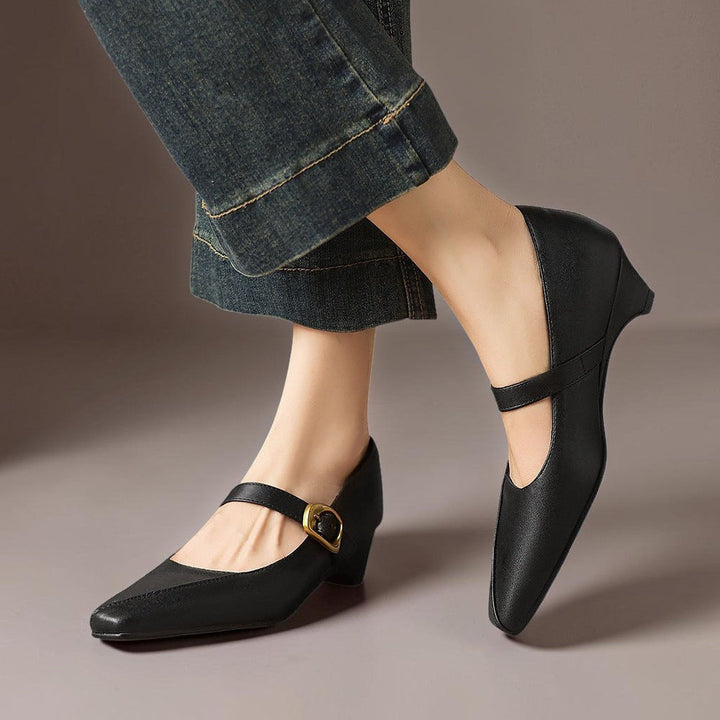 Natalie | Buckled Mary Jane Heels