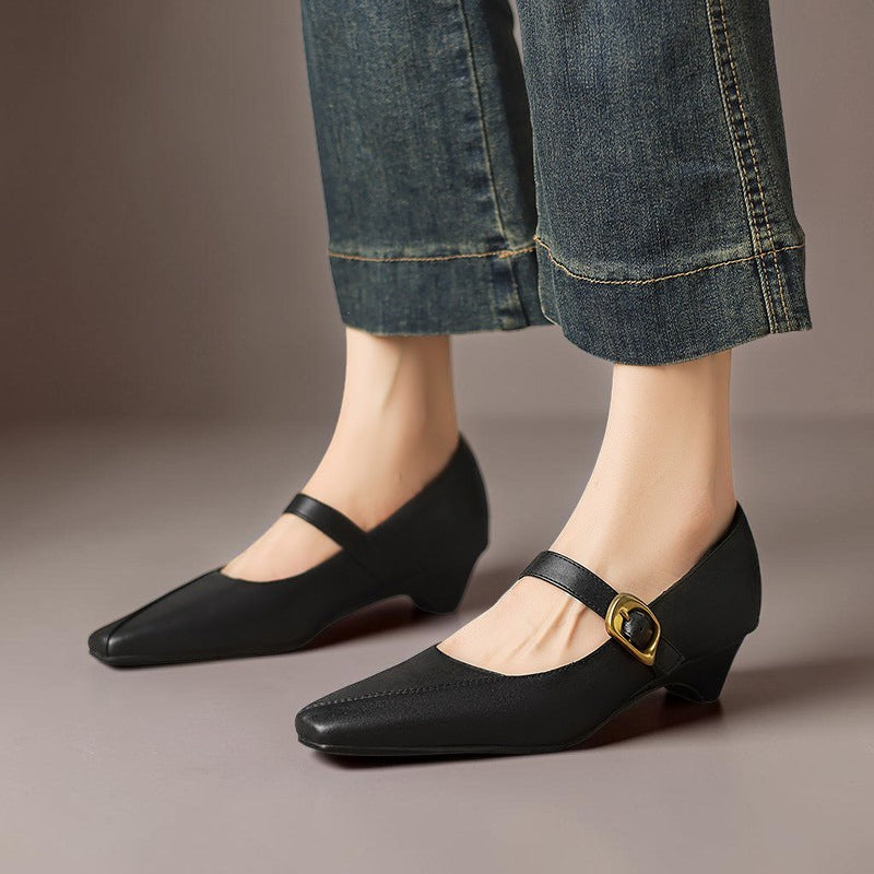 Natalie | Buckled Mary Jane Heels
