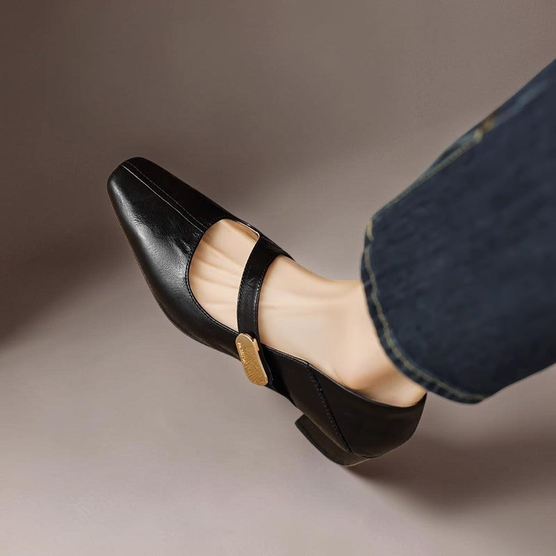 Lenore | Refined Square-Toe Mary Jane Pumps