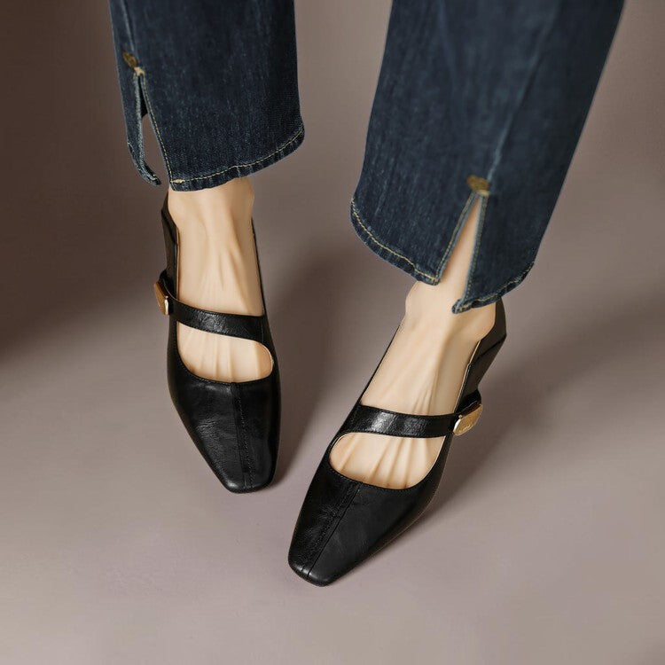 Lenore | Refined Square-Toe Mary Jane Pumps