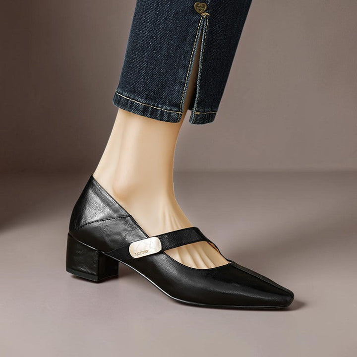 Lenore | Refined Square-Toe Mary Jane Pumps