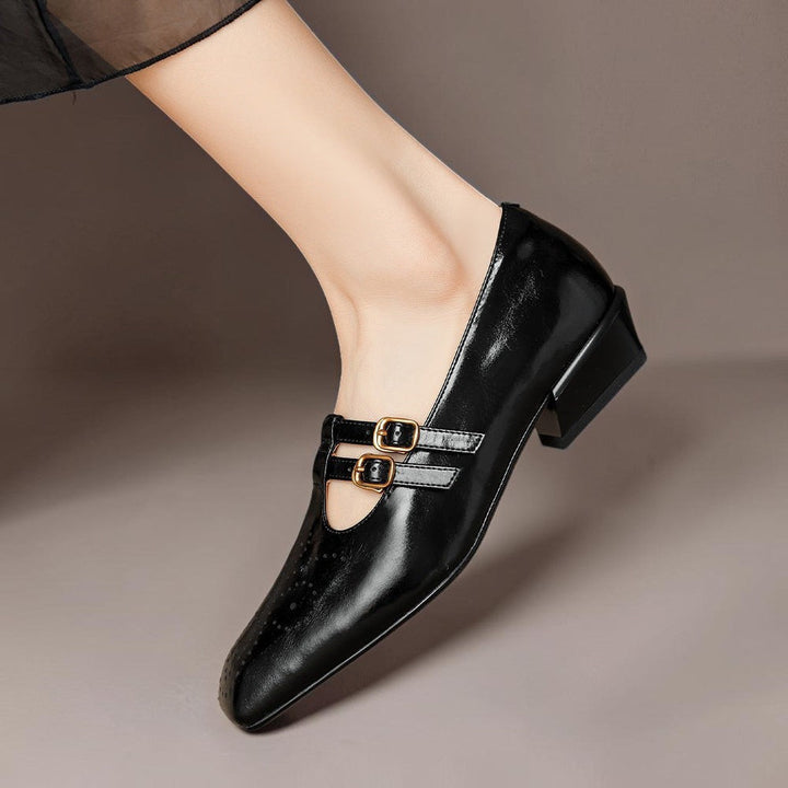Celia | Buckled Square-Toe Mary Jane Pumps