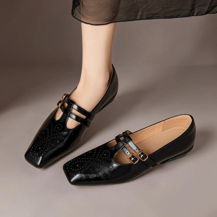 Celia | Buckled Square-Toe Mary Jane Pumps