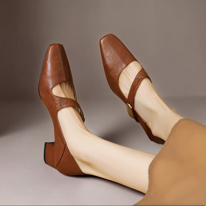 Lenore | Refined Square-Toe Mary Jane Pumps