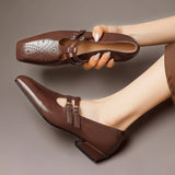 Celia | Buckled Square-Toe Mary Jane Pumps