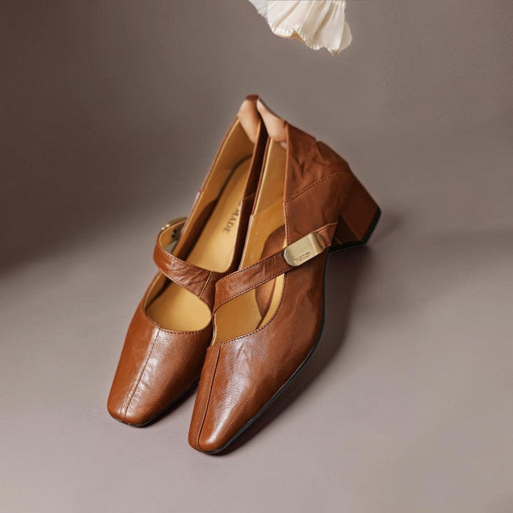 Lenore | Refined Square-Toe Mary Jane Pumps