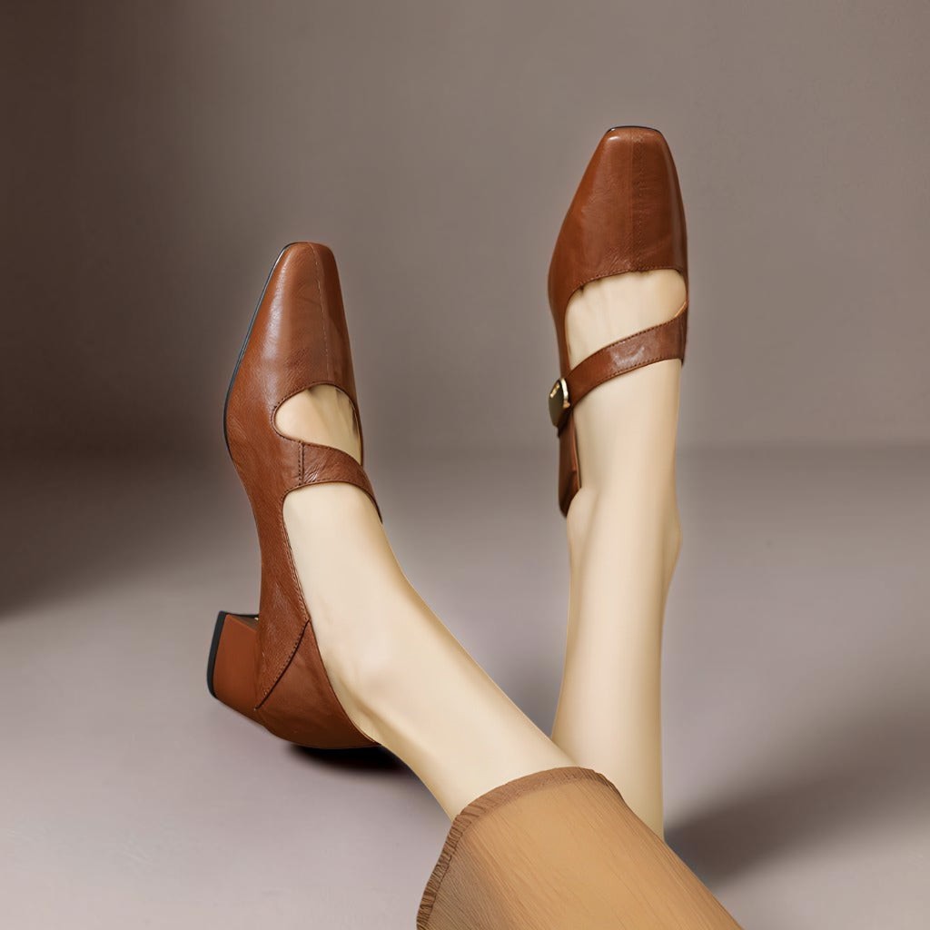 Lenore | Refined Square-Toe Mary Jane Pumps