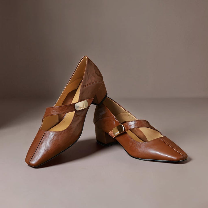 Lenore | Refined Square-Toe Mary Jane Pumps
