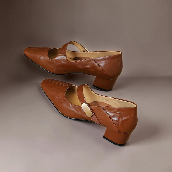 Lenore | Refined Square-Toe Mary Jane Pumps