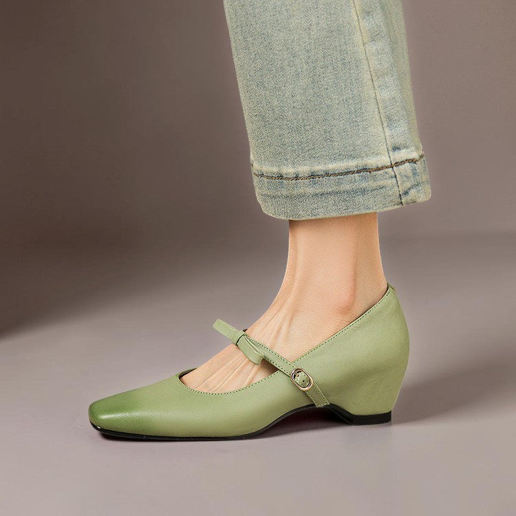 Bethany | Bow-Strap Mary Jane Pumps