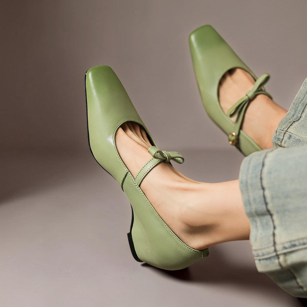 Bethany | Bow-Strap Mary Jane Pumps