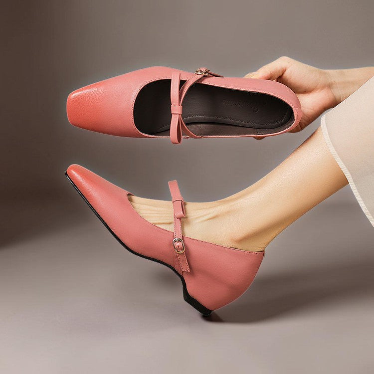 Bethany | Bow-Strap Mary Jane Pumps
