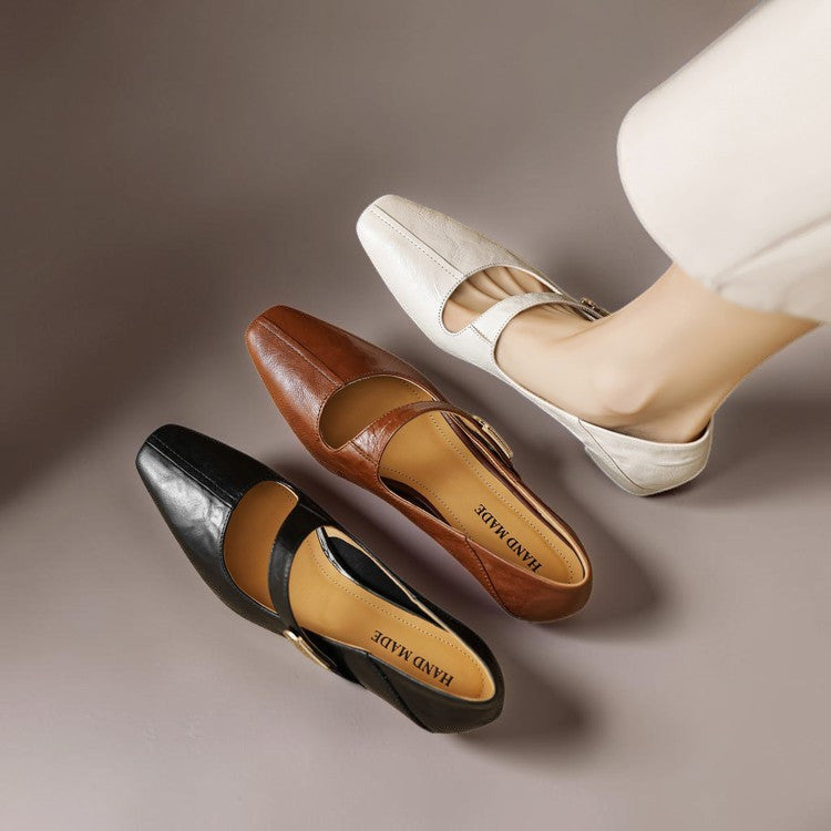 Lenore | Refined Square-Toe Mary Jane Pumps