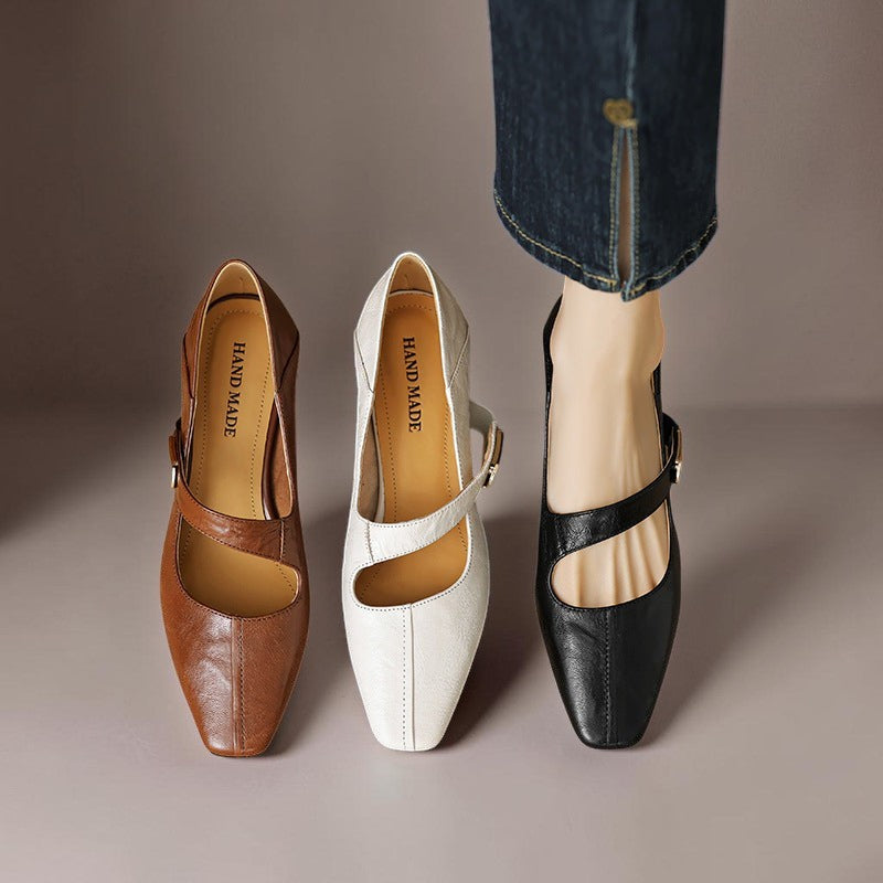 Lenore | Refined Square-Toe Mary Jane Pumps