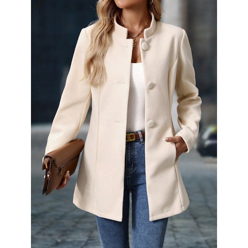 Lindsay | Stand-Collar Tailored Coat