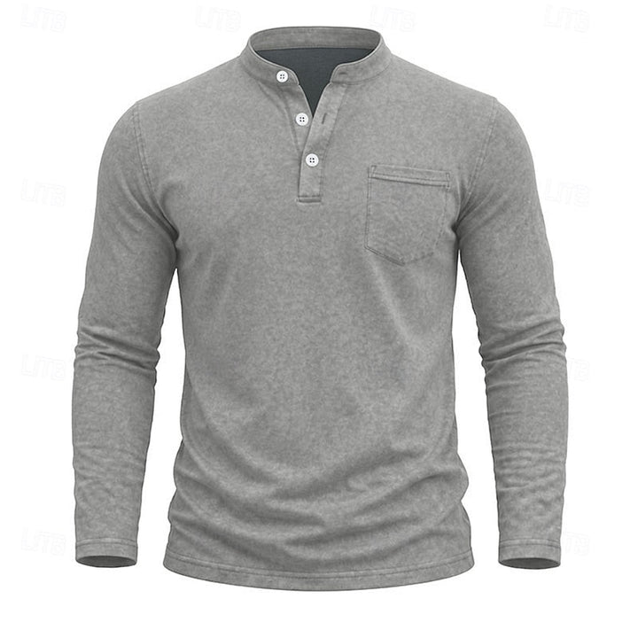 Quentin | Classic Long-Sleeve Henley Shirt
