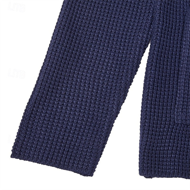 Oscar | Textured Stand-Collar Cardigan