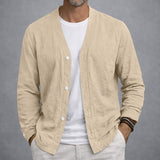 Gary | Men's Linen Button Cardigan