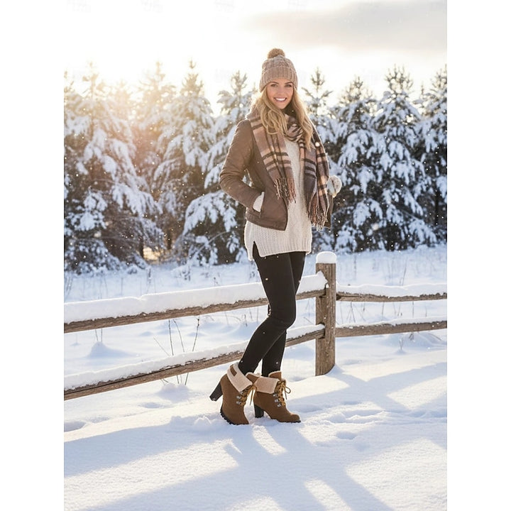 Juliette | Cozy Lace-Up Heeled Winter Boots