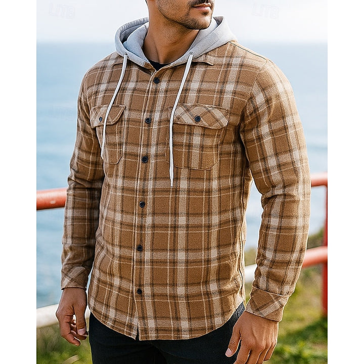 Sullivan | Hooded Checked Shirt Jacket