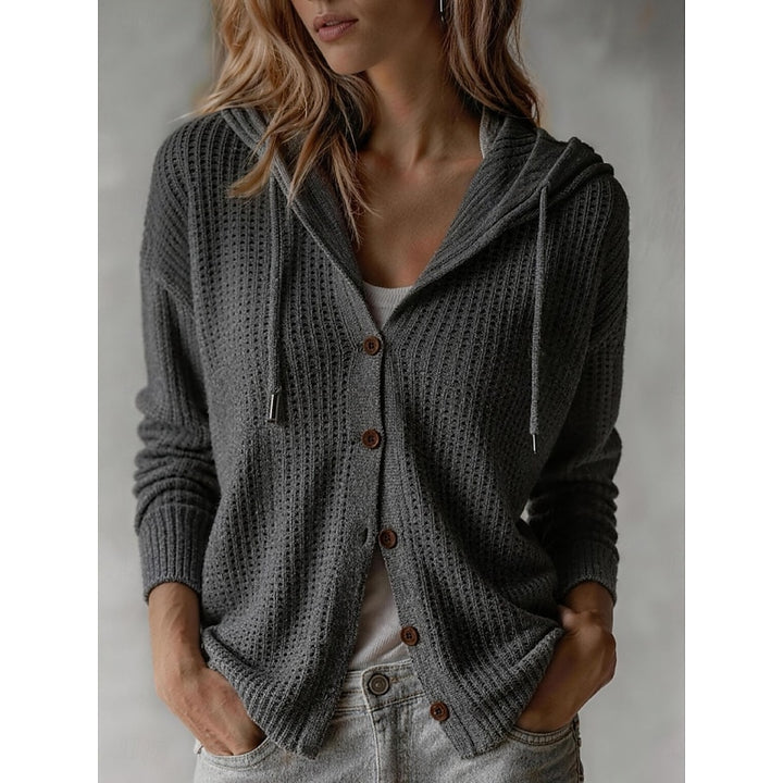 Marion | Hooded Button-Front Cardigan
