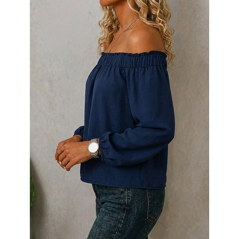 Beatrice | Off-Shoulder Long Sleeve Top