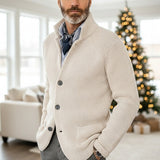 Oscar | Textured Stand-Collar Cardigan