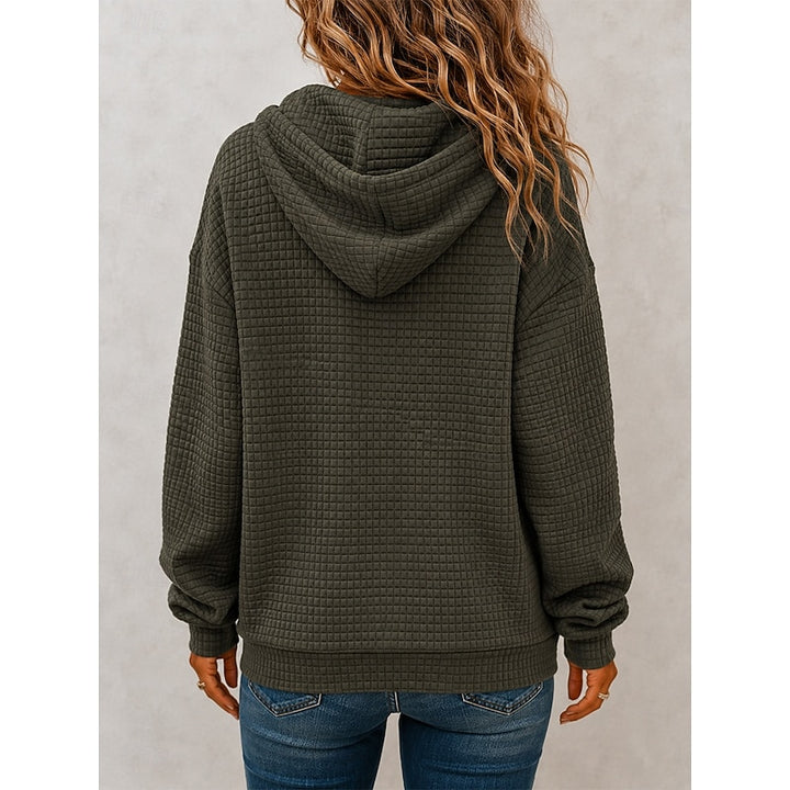 Nell | Textured Drawstring Hoodie