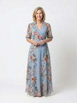 Aveline | Floral Wrap V-Neck Maxi Dress