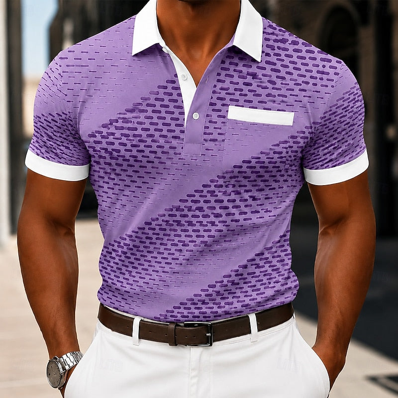 Gareth | Refined Patterned Polo Shirt