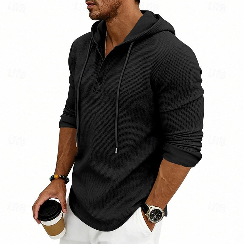 Julian | Hooded Henley Shirt