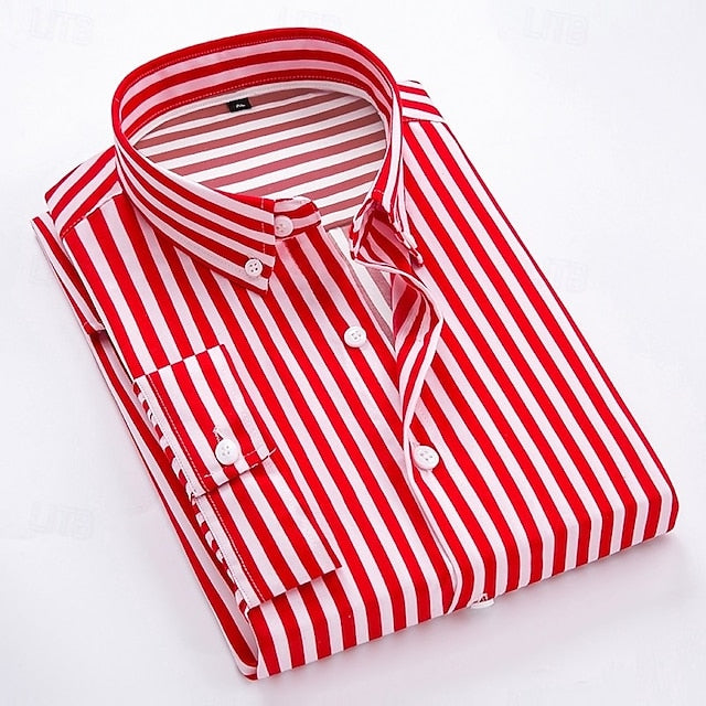 William | Men's Striped Long Sleeve Dress Shirt