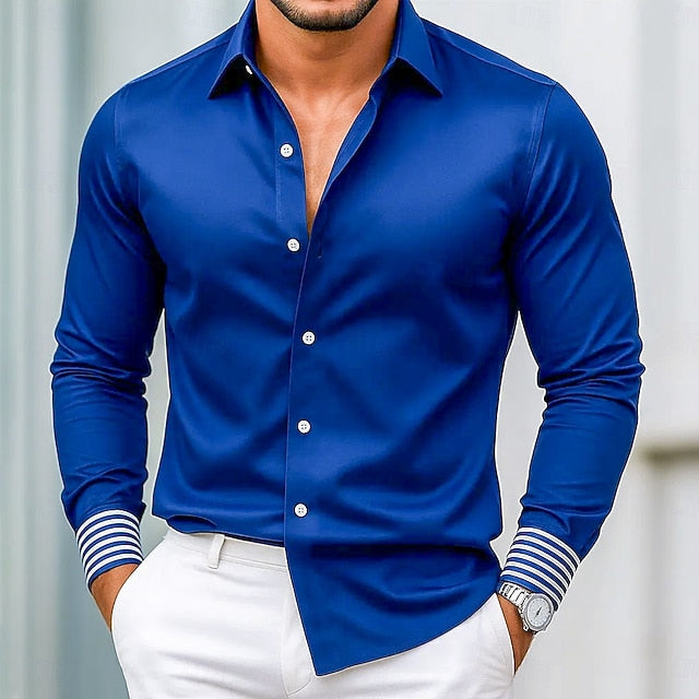 Victor | Men's Satin Dress Shirt