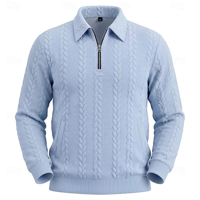 Donovan | Textured Quarter-Zip Sweater