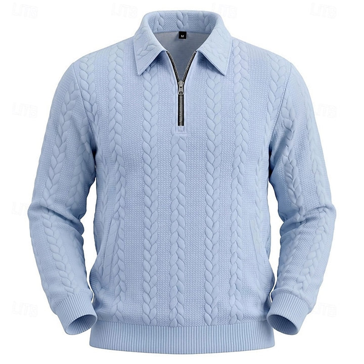 Donovan | Textured Quarter-Zip Sweater