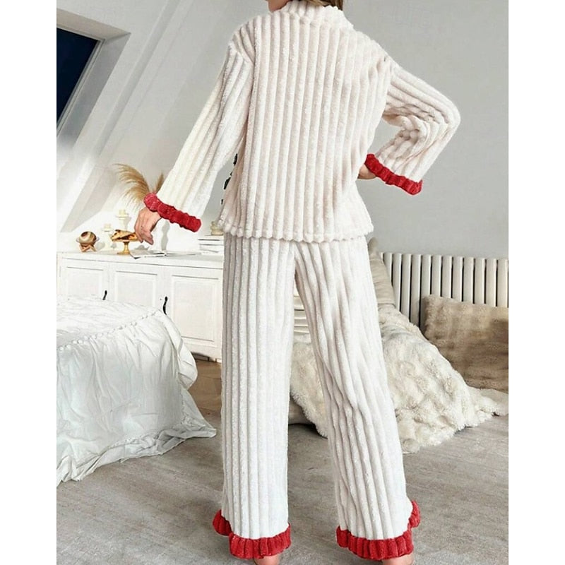 Adelina | Cozy Ruffle-Trim Two-Piece Set